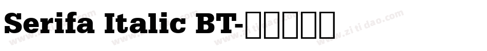 Serifa Italic BT字体转换
